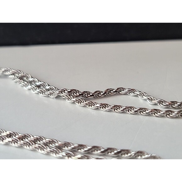 Italian 925 Sterling Silver Chain Necklace Vintage - Picture 5 of 10